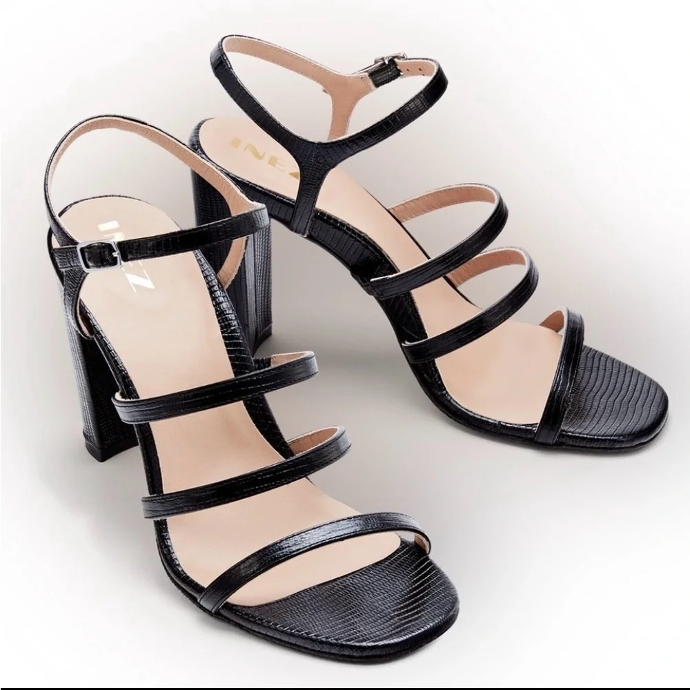 Inez Sasha heel in Black Lizard Emboss size 9.5 W - Picture 5 of 17